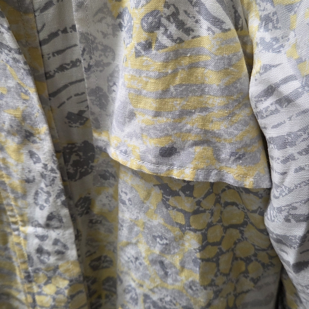 Ruby Rd. Yellow and Gray Patterned Utility Jacket - Picture 6 of 8